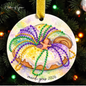 Watercolor Mardi Gras King Cake Ornament – A Sweet Slice of Carnival Season