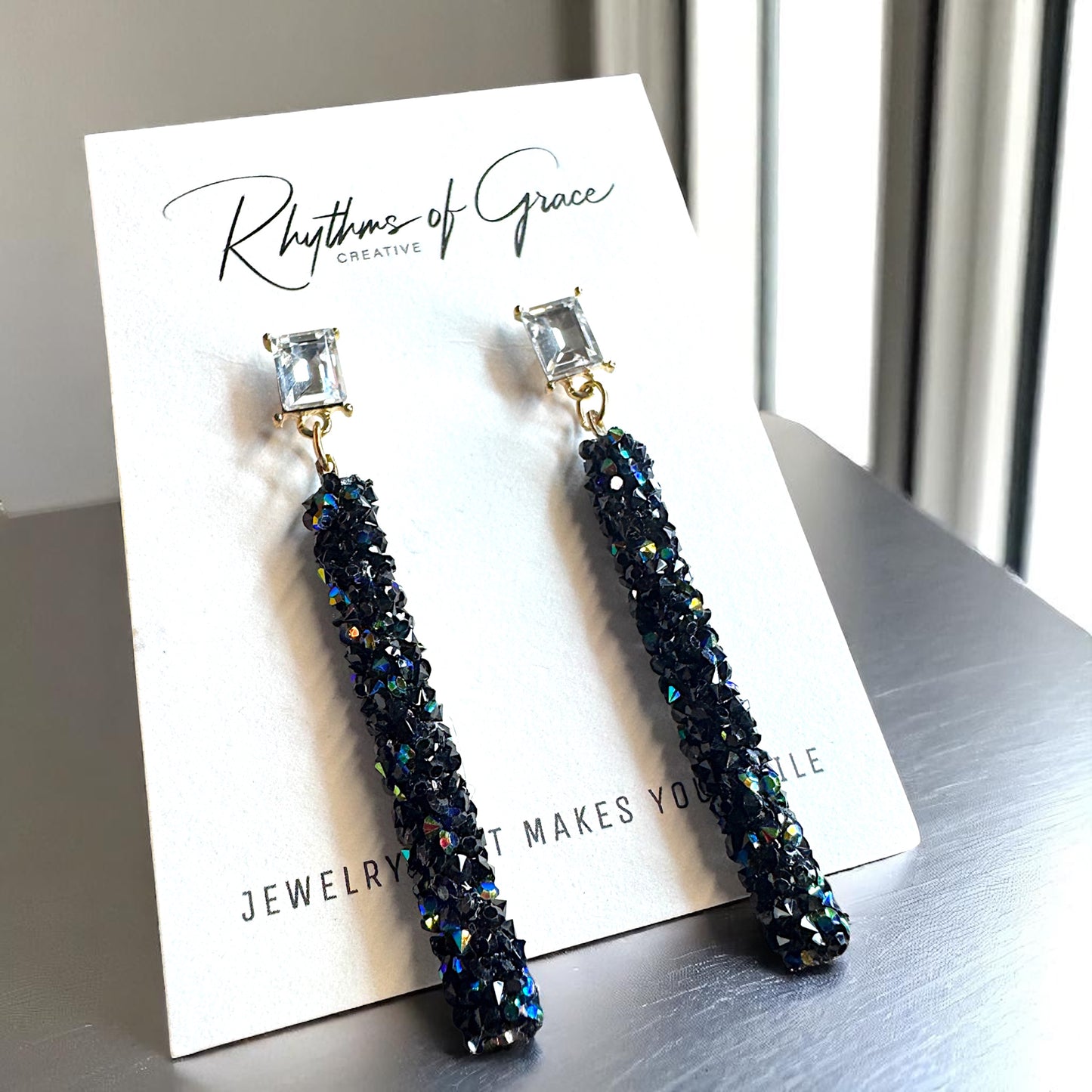 Sparkle & Dazzle Rhinestone Dangle Earrings ✨