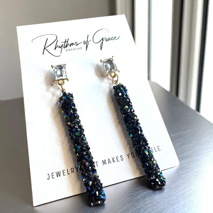Sparkle & Dazzle Rhinestone Dangle Earrings ✨