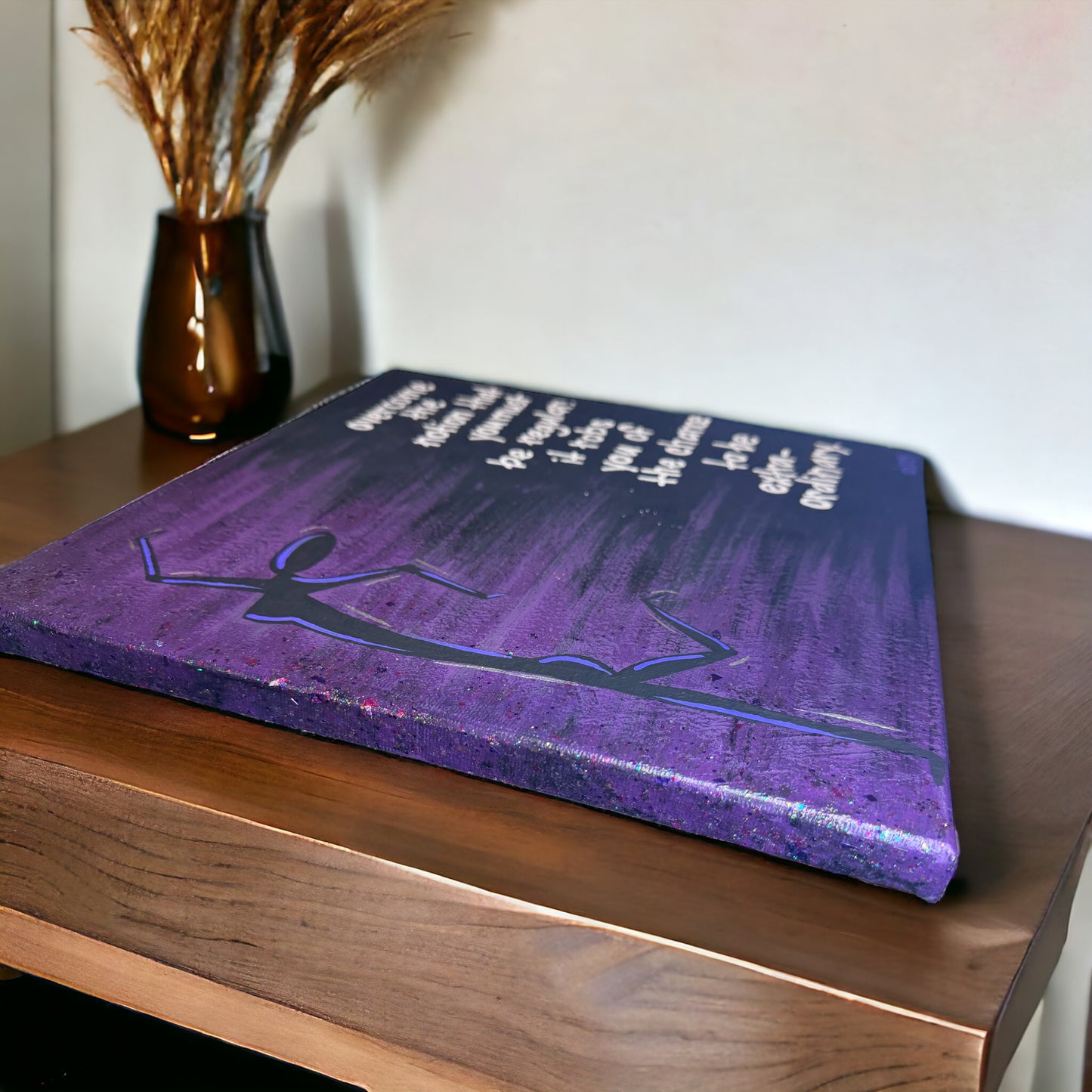 Stunning Original Hand-Painted Textured 1 x 12” Unframed Painting | Signed by Artist, Artwork