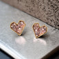 Love at First Sparkle: Dazzling Pink Heart Earrings!