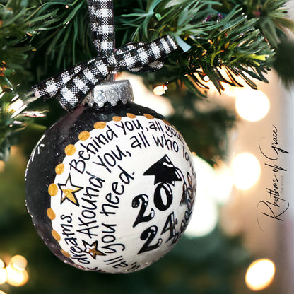 Christmas Ornament: Class of [YEAR] Graduate - Behind You, Before You, Around You, Within You