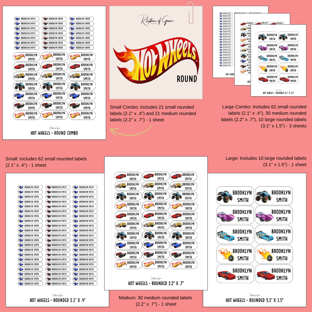 Back to School Personalized Character Labels – Waterproof & Customizable!