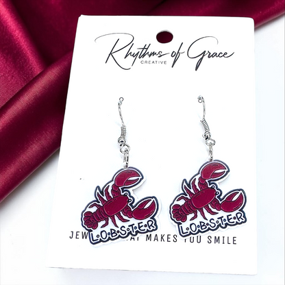 Lobster Dangle Earrings: Your Friendly Reminder of Love! FRIENDS