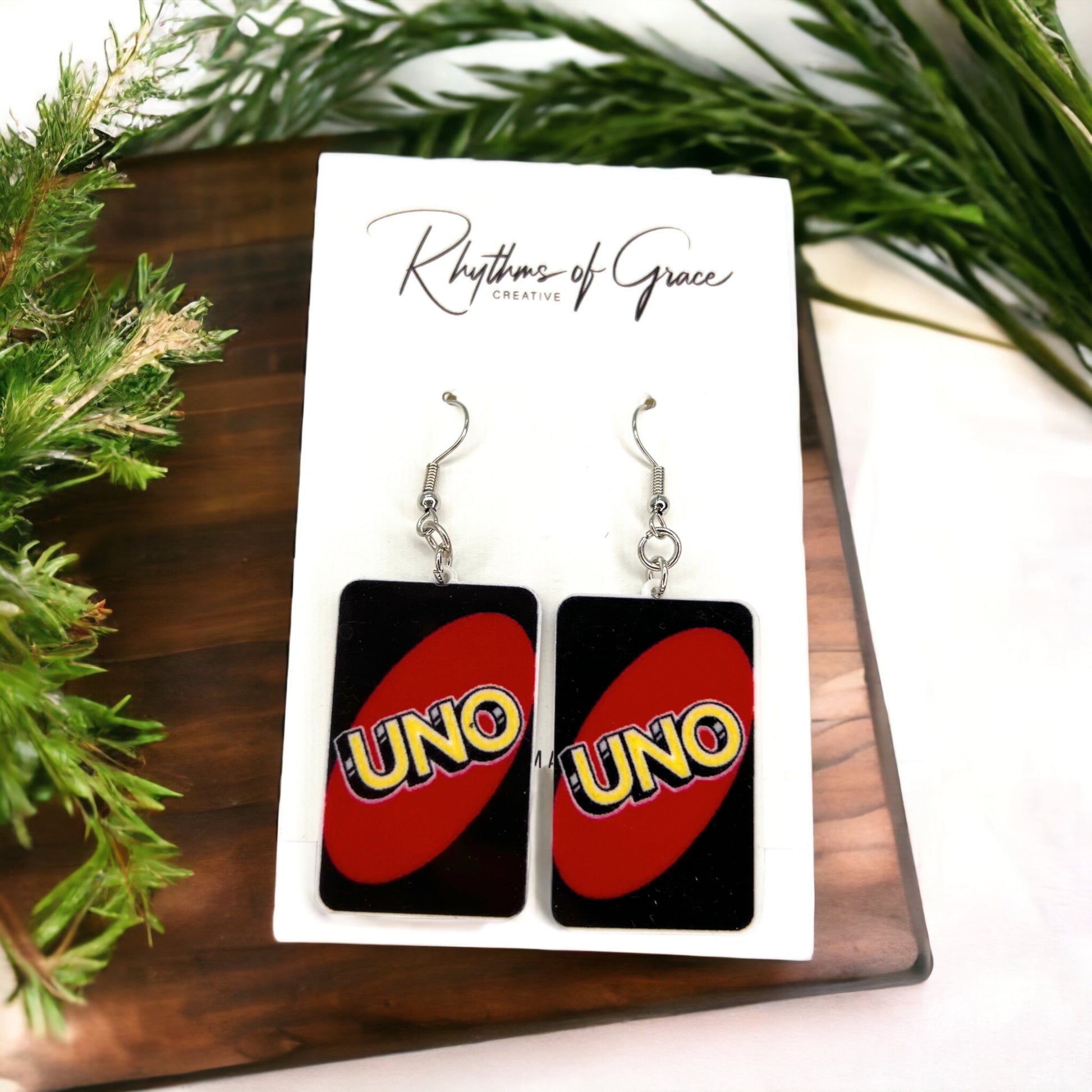 UNO-Forgettable Fun: Colorful Card Earrings That Deal Style! - Rhythms of Grace Creative