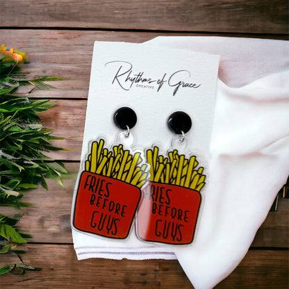 Fries Before Guys: Sassy Fast Food Earrings for Fierce Foodies! 🍟