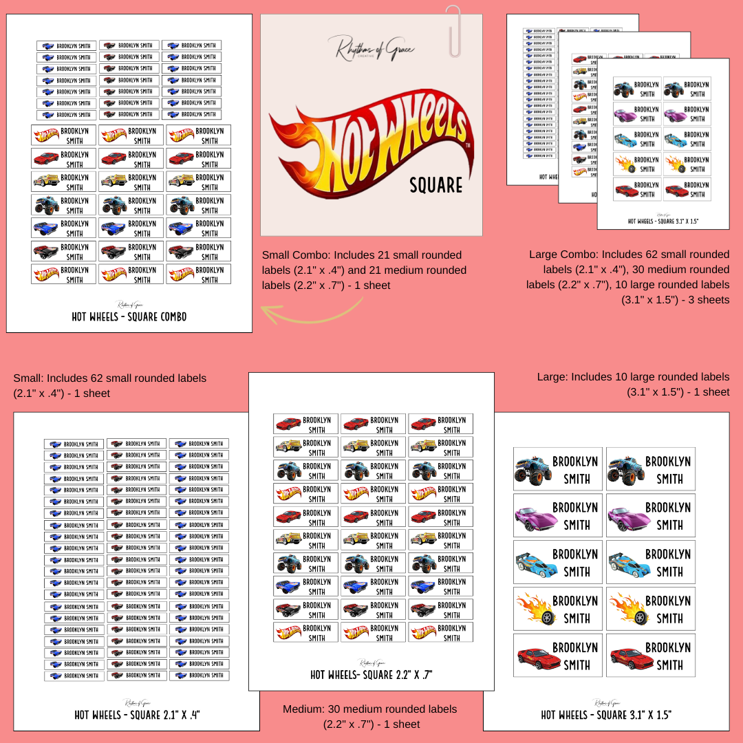 Back to School Personalized Character Labels – Waterproof & Customizable!