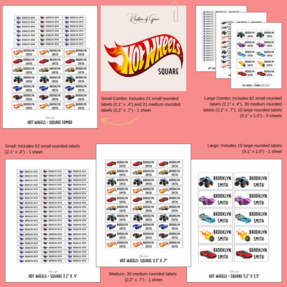 Back to School Personalized Character Labels – Waterproof & Customizable!