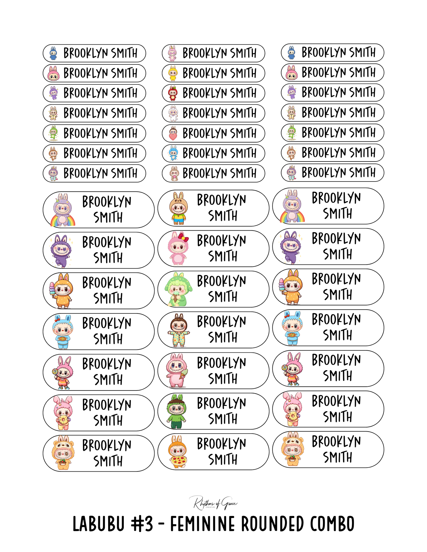 Back to School Personalized Character Labels – Waterproof & Customizable!