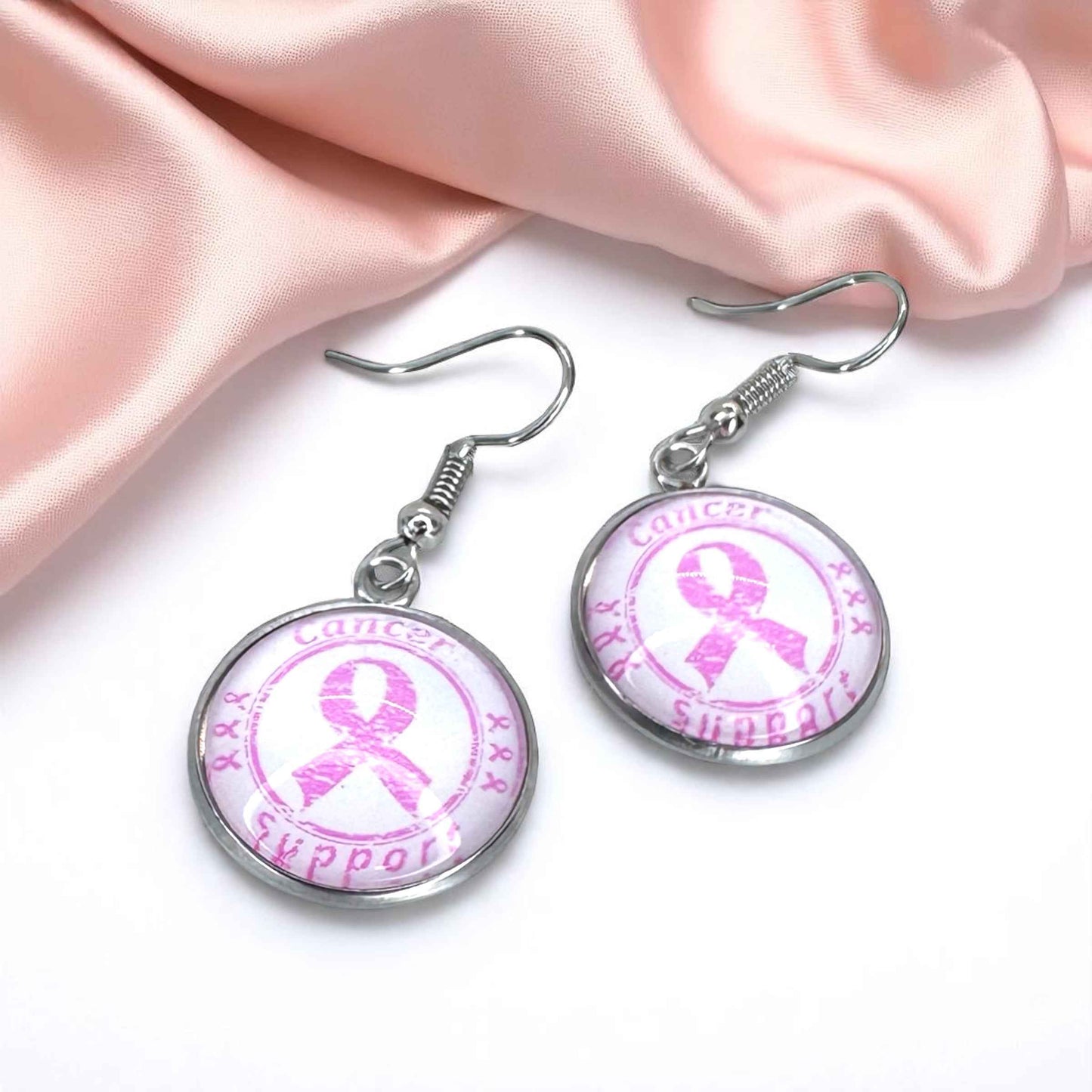 Fight Like a Girl (and Look Fabulous Doing It!) - Breast Cancer Awareness Earrings 💖