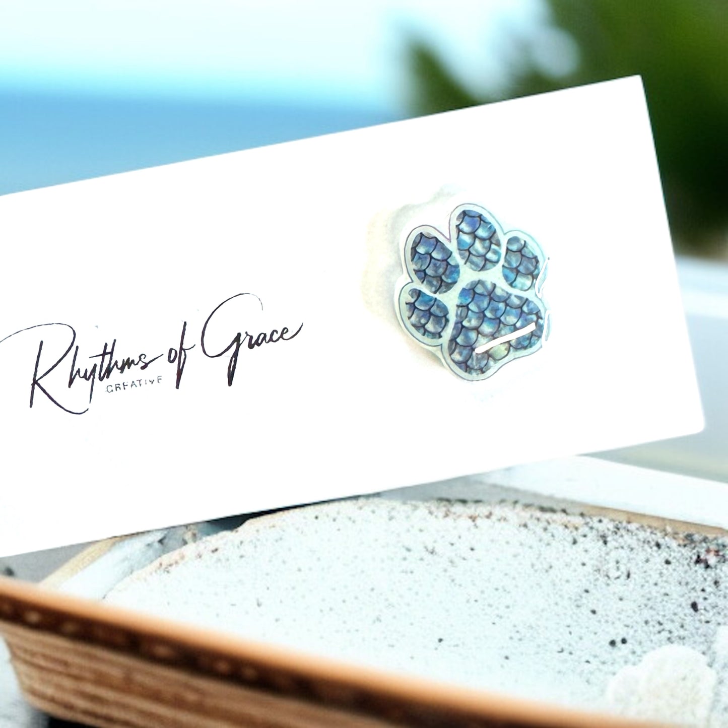Vibrant Paw Print Studs – A Purr-fect Gift!