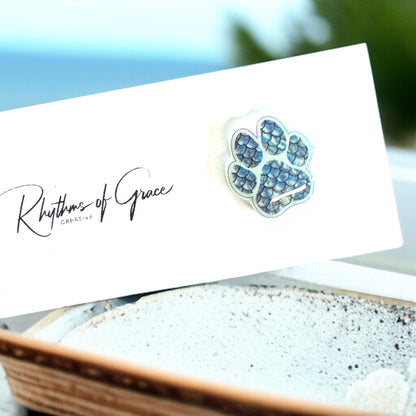 Vibrant Paw Print Studs – A Purr-fect Gift!