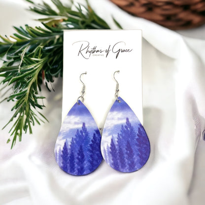 Adventure Awaits: Wanderlust Mountain Earrings - Redwood Forest Delights! - Rhythms of Grace Creative
