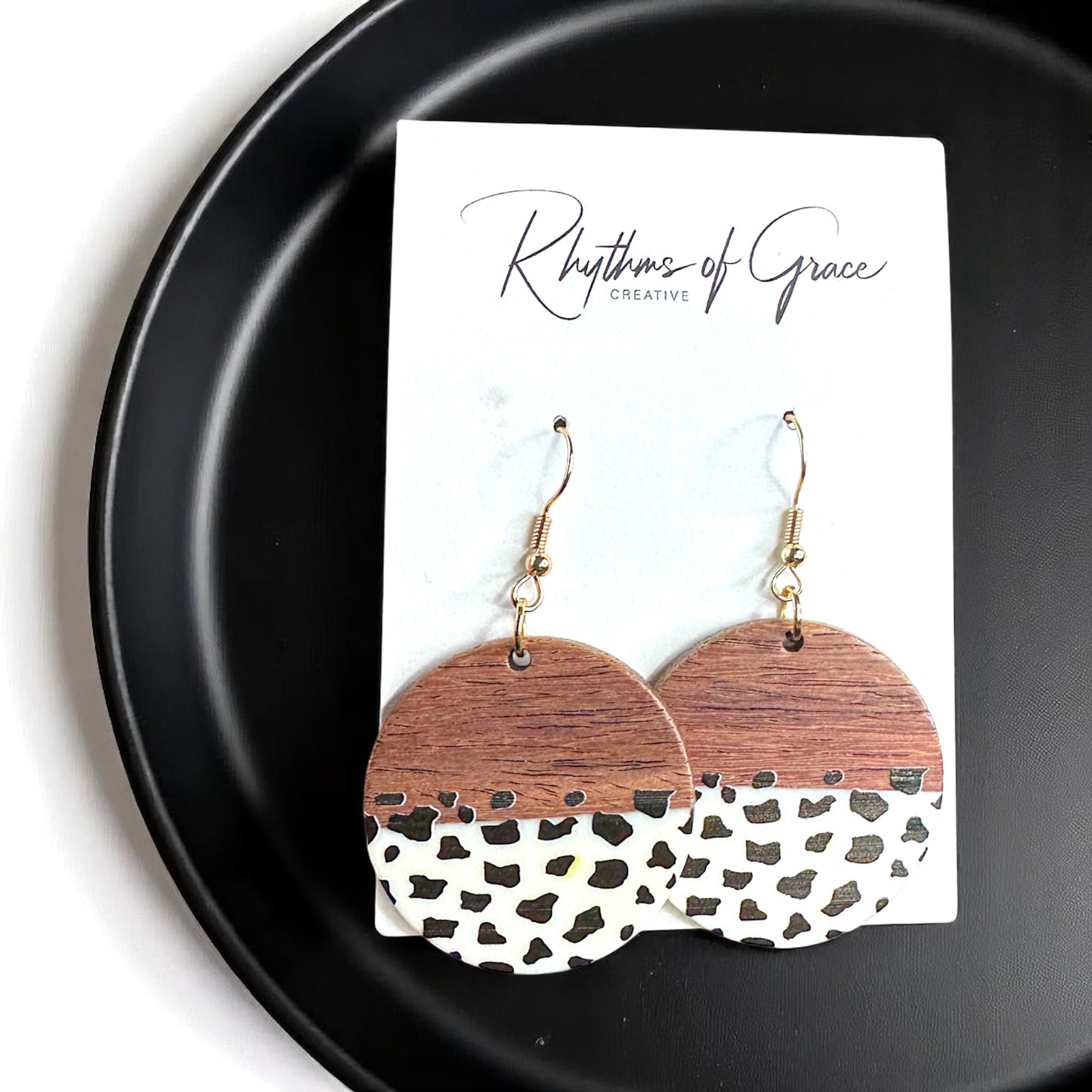 Boho Chic Cowprint Earrings - Unleash Your Wild Side!