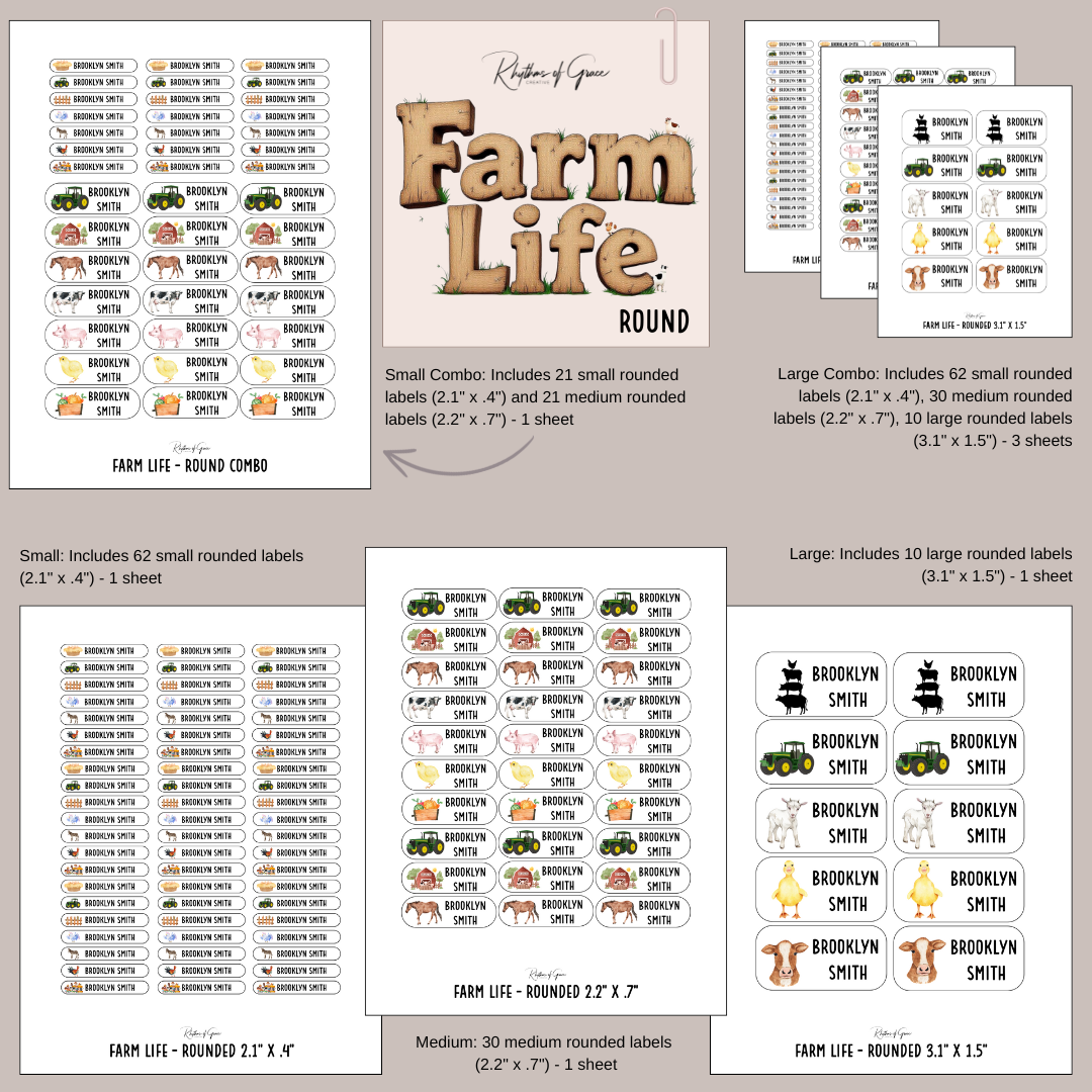 Back to School Personalized Character Labels – Waterproof & Customizable!
