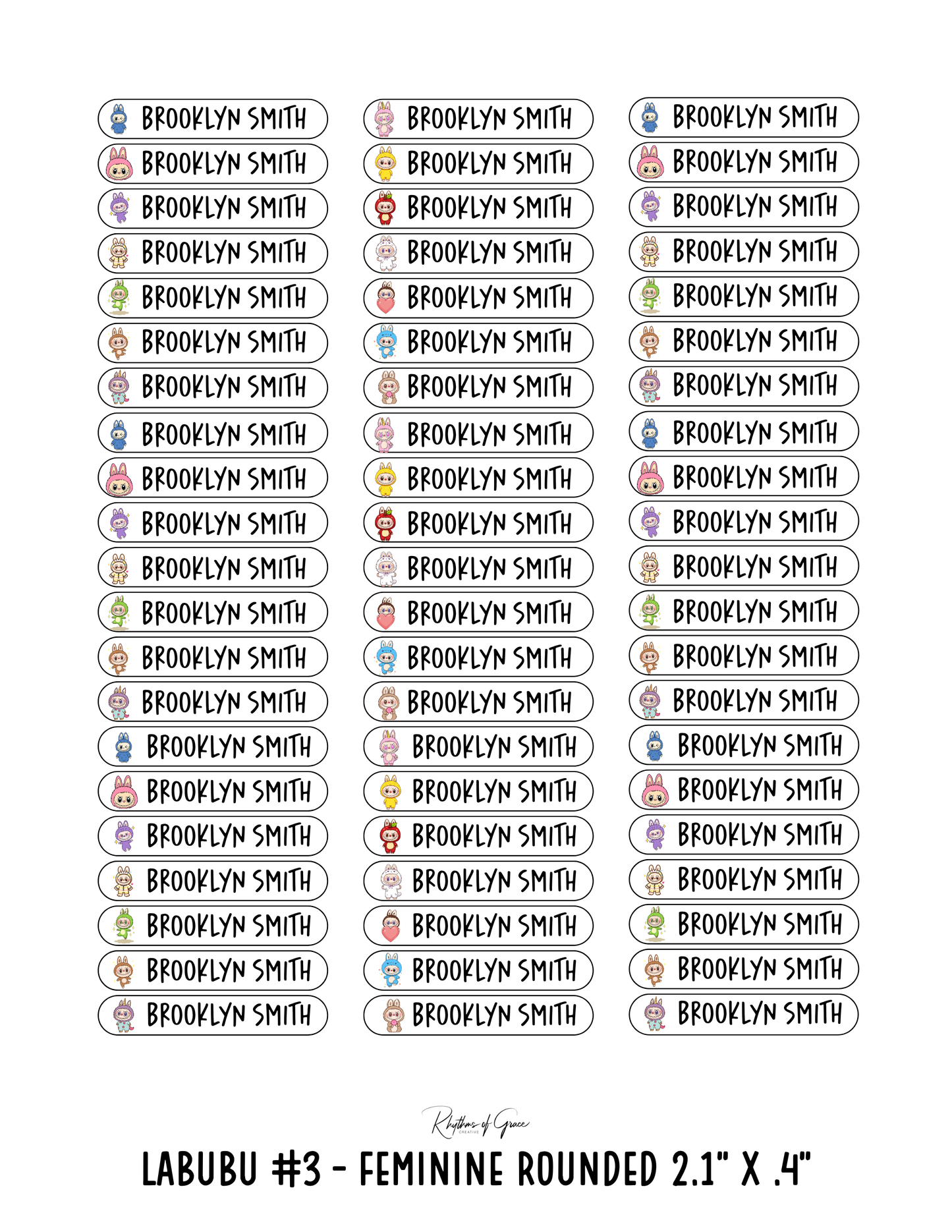 Back to School Personalized Character Labels – Waterproof & Customizable!