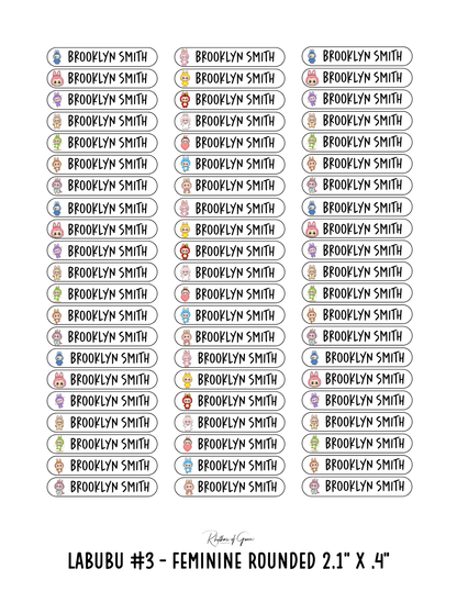 Back to School Personalized Character Labels – Waterproof & Customizable!