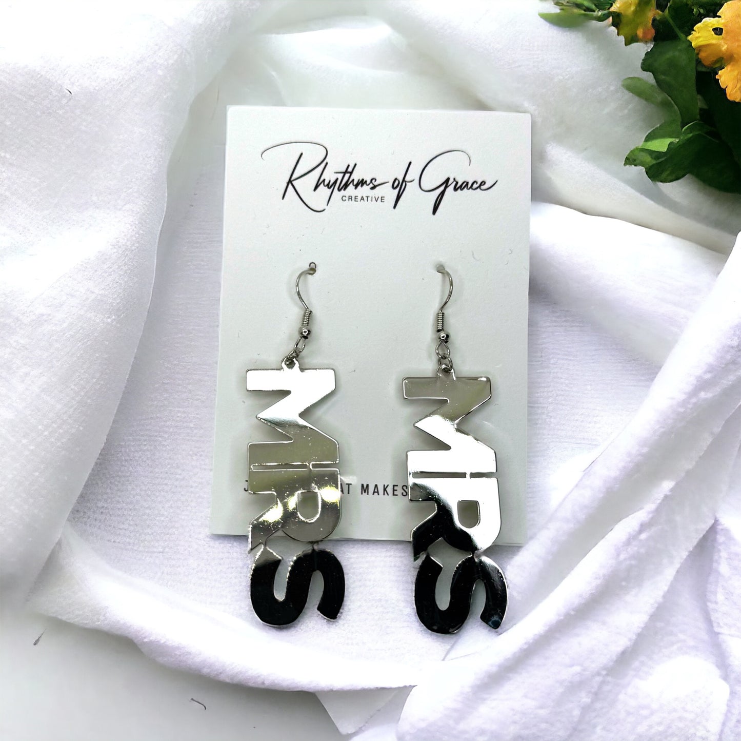 MRS Earrings - Bridal Shower, Bridal Accessories, Bridal Earrings, Engagement Party, Honeymoon, Bridal Earrings, Bridal Accessories, Bride Tribe, Bachelorette