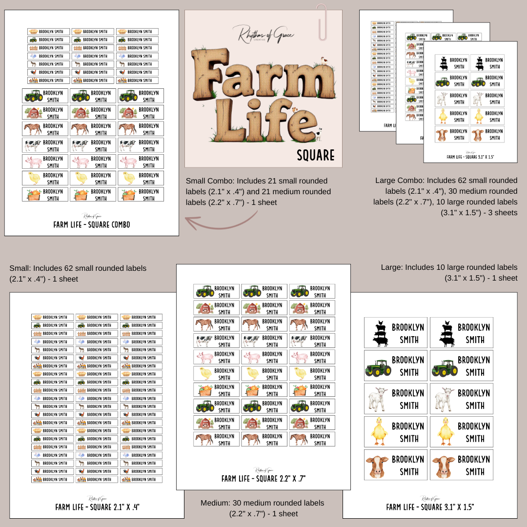 Back to School Personalized Character Labels – Waterproof & Customizable!