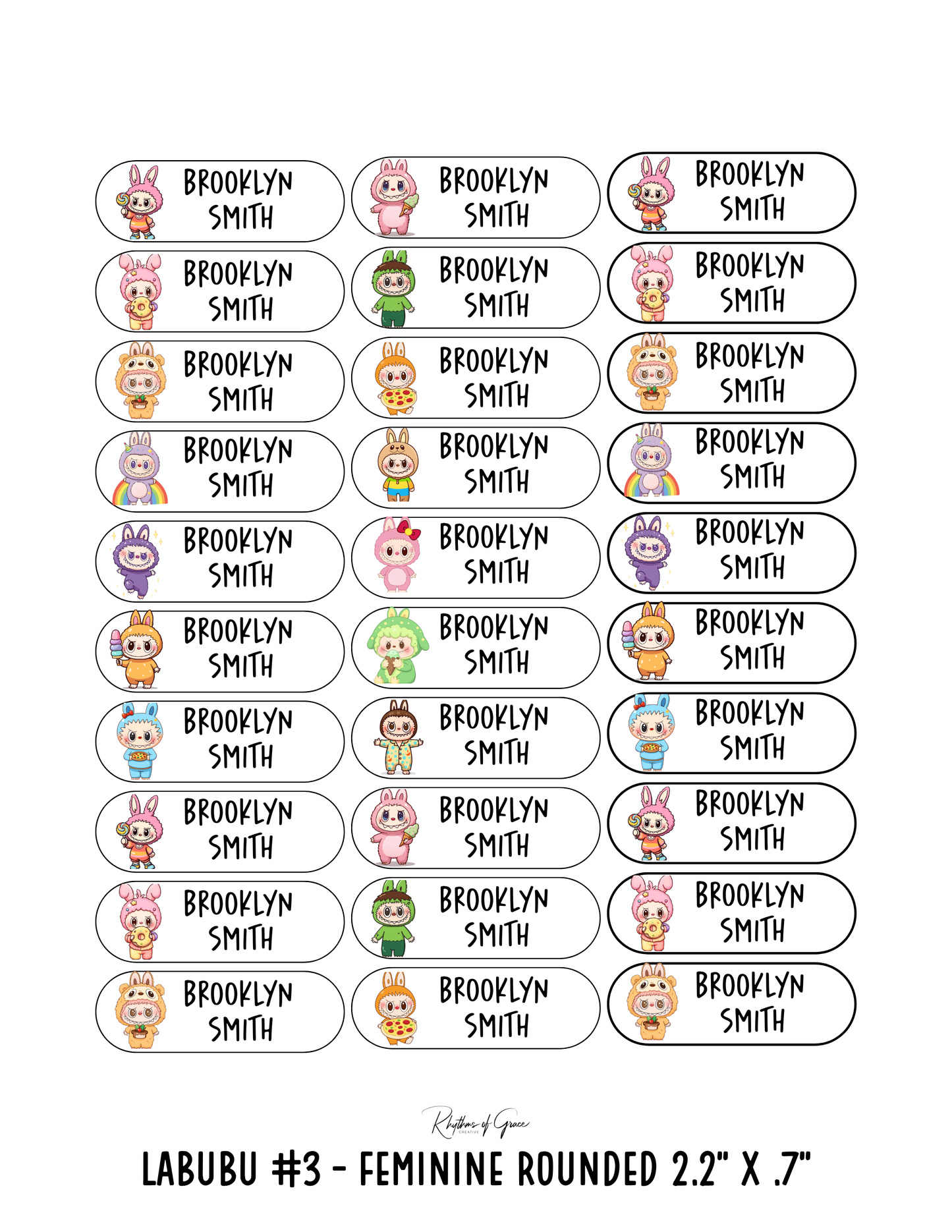 Back to School Personalized Character Labels – Waterproof & Customizable!