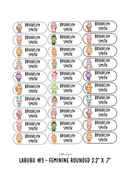 Back to School Personalized Character Labels – Waterproof & Customizable!