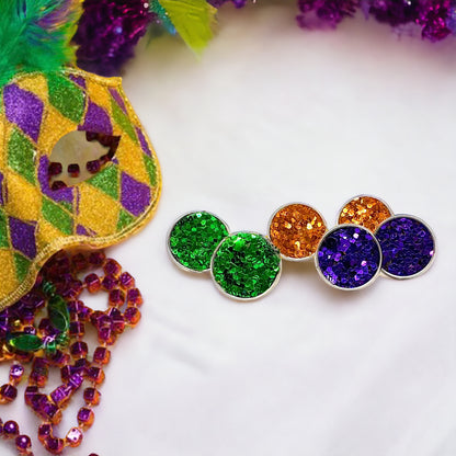 Sparkle & Shine: Mardi Gras Trio of Stud Earrings! - Rhythms of Grace Creative