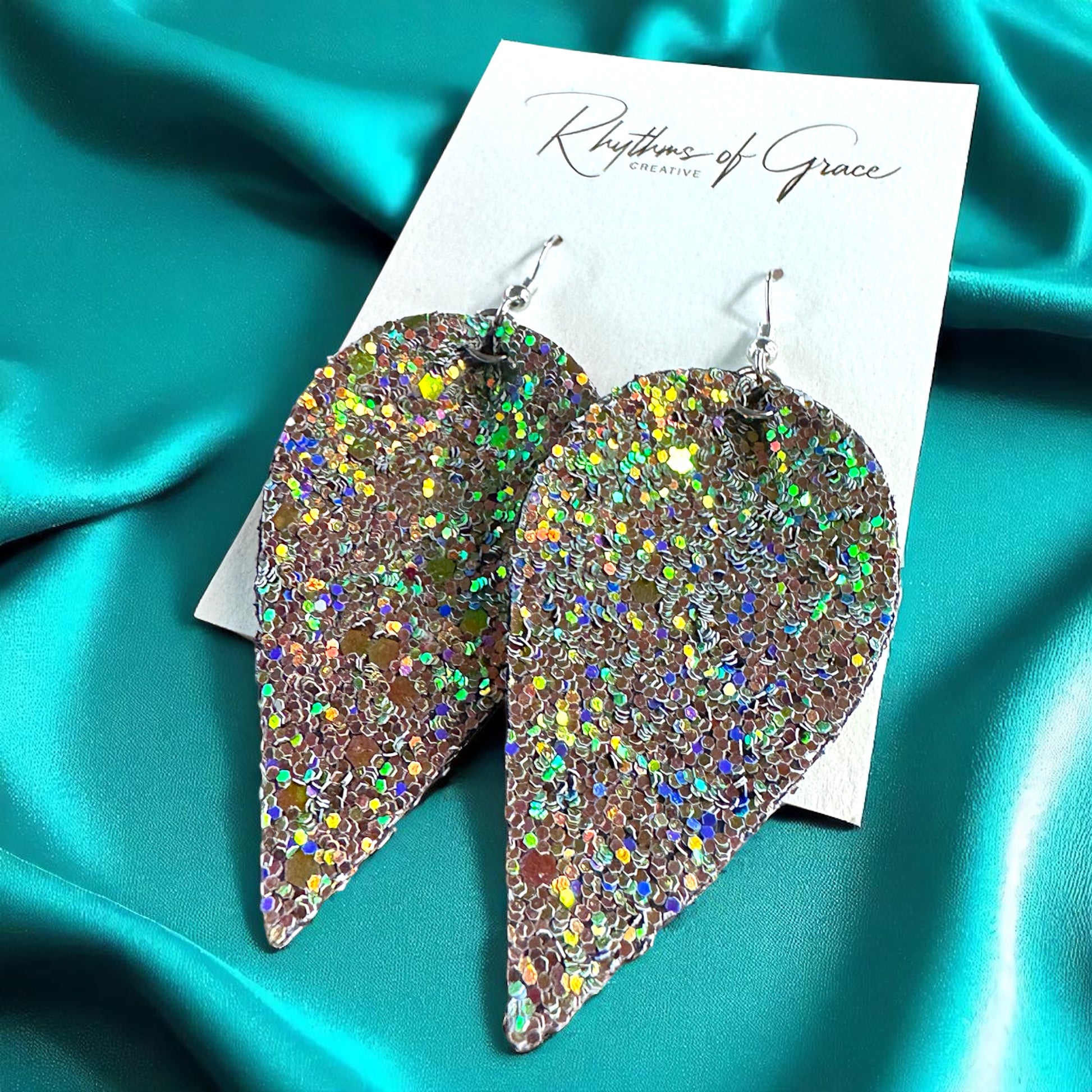 Glitter Teardrop Earrings – Where Sparkle Meets Sass ✨ - Rhythms of Grace Creative