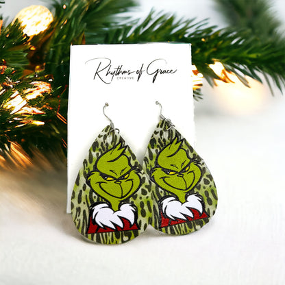 Mean One Dangle Earrings: Get Your Grinch On This Christmas!
