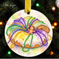 Watercolor Mardi Gras King Cake Ornament – A Sweet Slice of Carnival Season