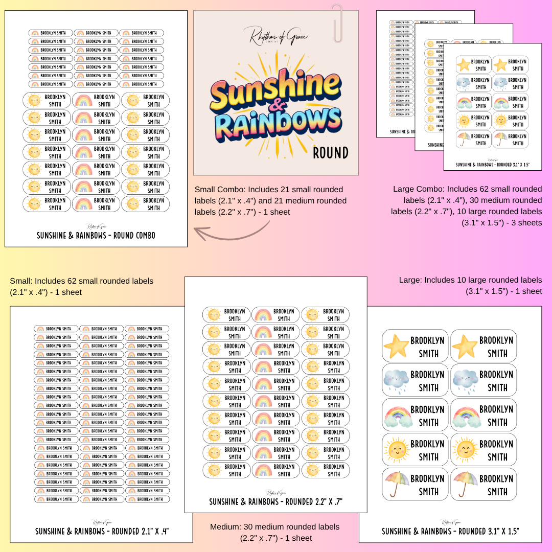Back to School Personalized Character Labels – Waterproof & Customizable!