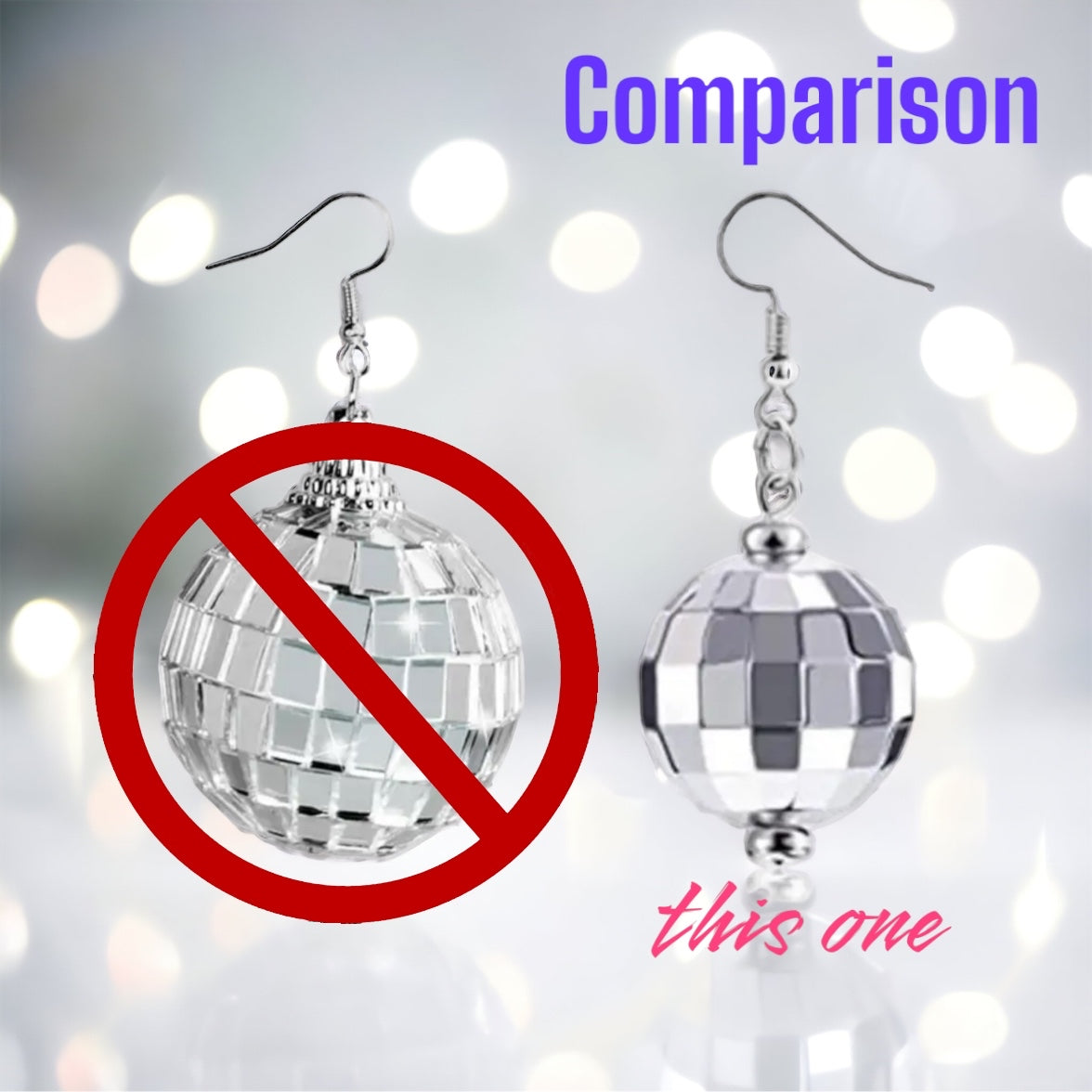 Drop It Like It’s Disco – Silver Ball Party Earrings - Rhythms of Grace Creative