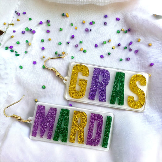 Let the Good Times Roll: Mardi Gras Earrings Extravaganza! 🎭✨ - Rhythms of Grace Creative