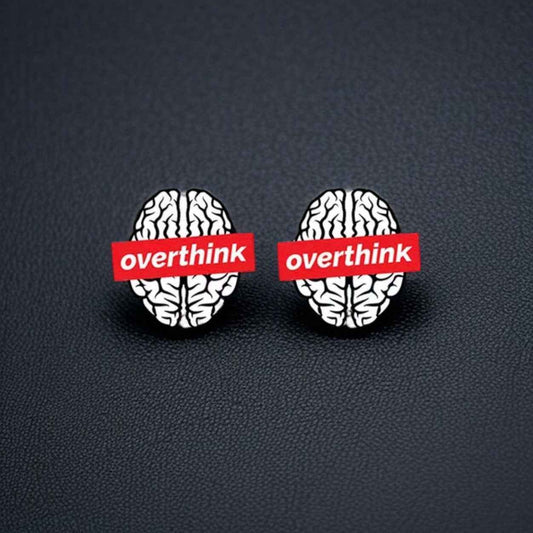Overthinker Stud Earrings: A Thoughtful Touch for Your Style! 🧠
