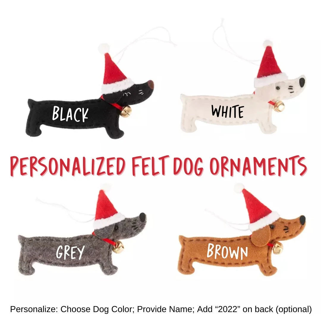 Furry Festivities: Custom Felt Dog Ornaments for Tail-Wagging Holiday Cheer!