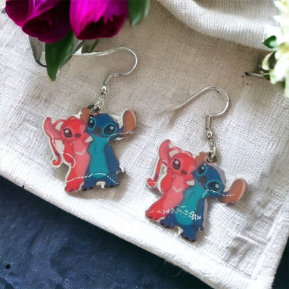 Out-of-This-World Cute! | Stitch & Angel Earrings