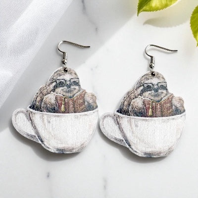 Back to School Animal Teacher Earrings – Cat, Dog, Sloth & Grad Designs | Fun Teacher Accessories - Rhythms of Grace Creative