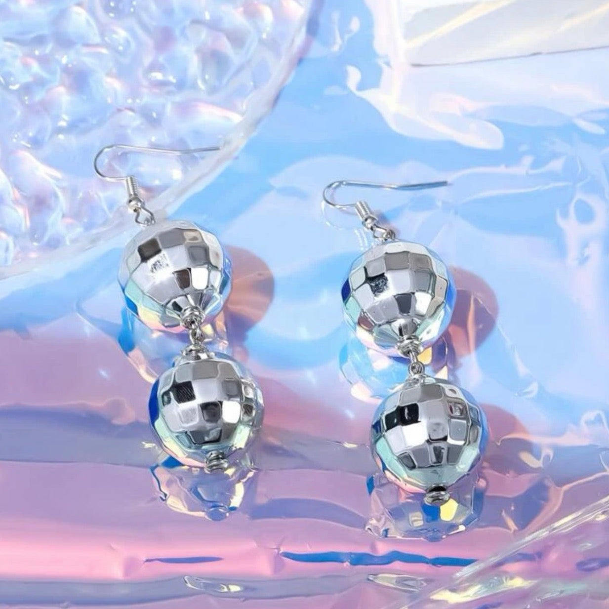 Drop It Like It’s Disco – Silver Ball Party Earrings - Rhythms of Grace Creative
