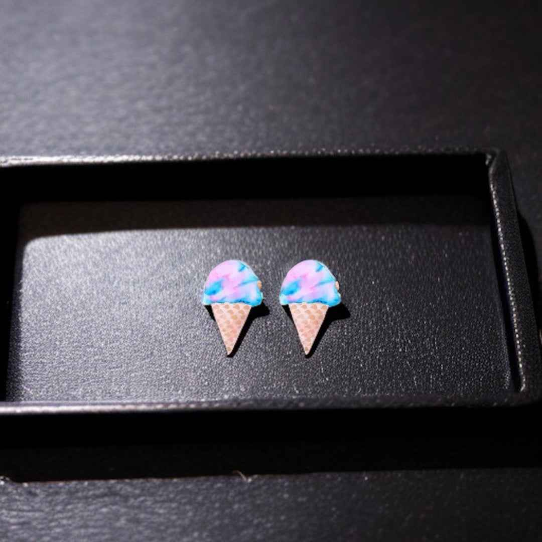 Sweeten Your Style: Adorable Cotton Candy Stud Earrings!