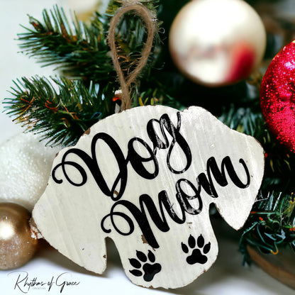 Pawsitively Perfect: Personalized Dog Mom Ornament 🌟 - Rhythms of Grace Creative