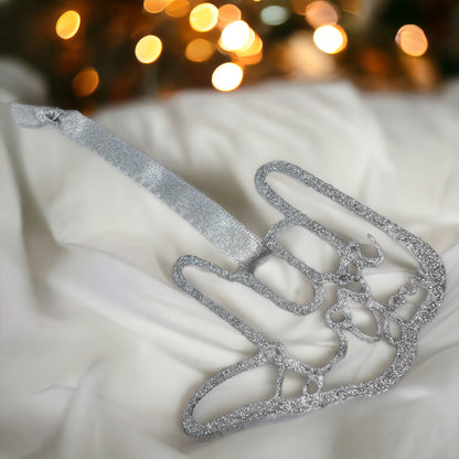 Metal Ornament - "I Love You" Sign Language