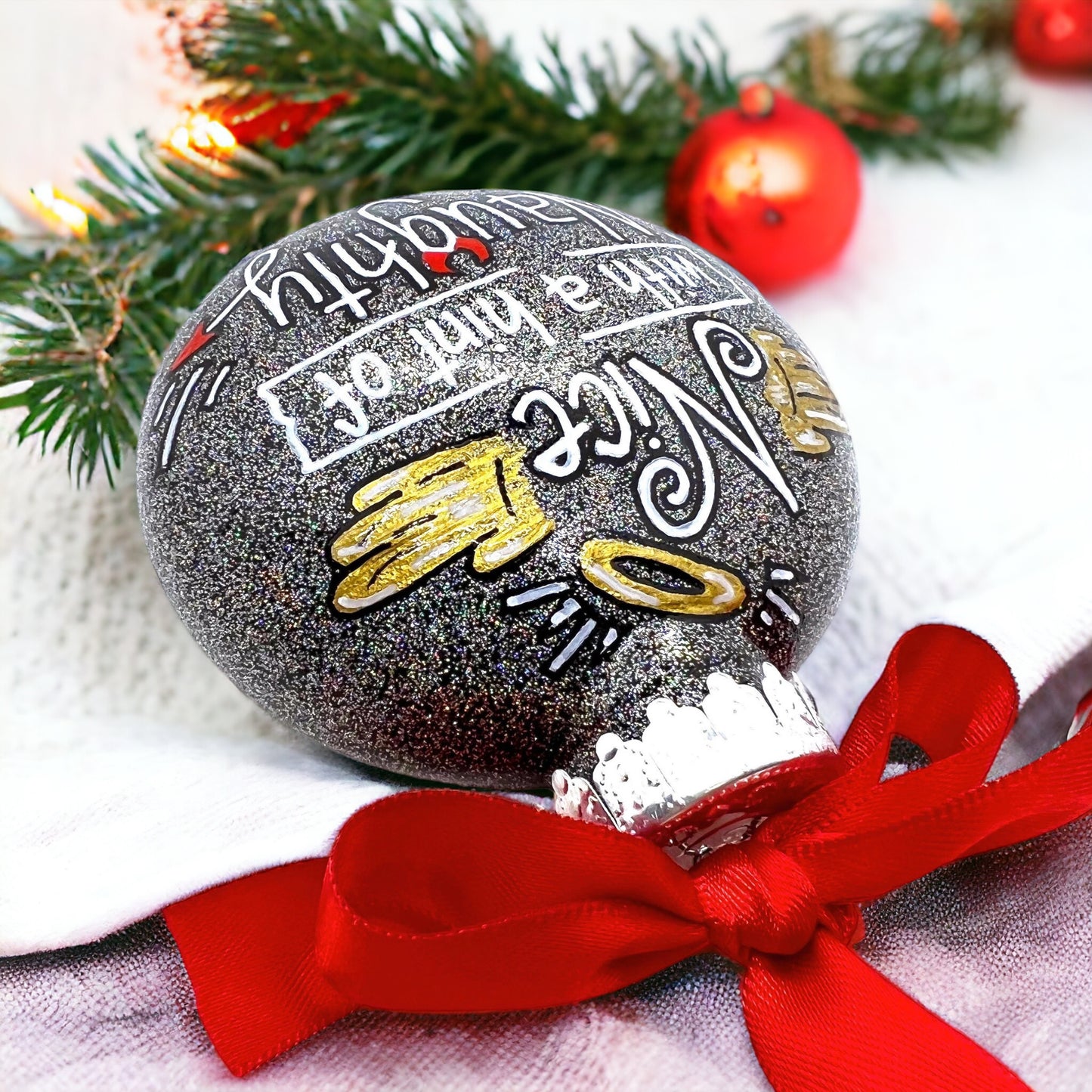 Christmas Ornament: "Nice with a Hint of Naughty"