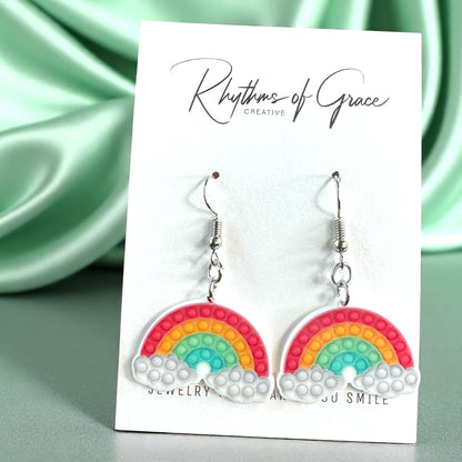 Pop-It Toy Dangle Earrings: A Colorful Twist to Your Style!