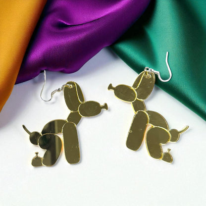 Paw-sitively Fun Mardi Gras Balloon Dog Earrings – Pooping Playfulness in Every Color! - Rhythms of Grace Creative