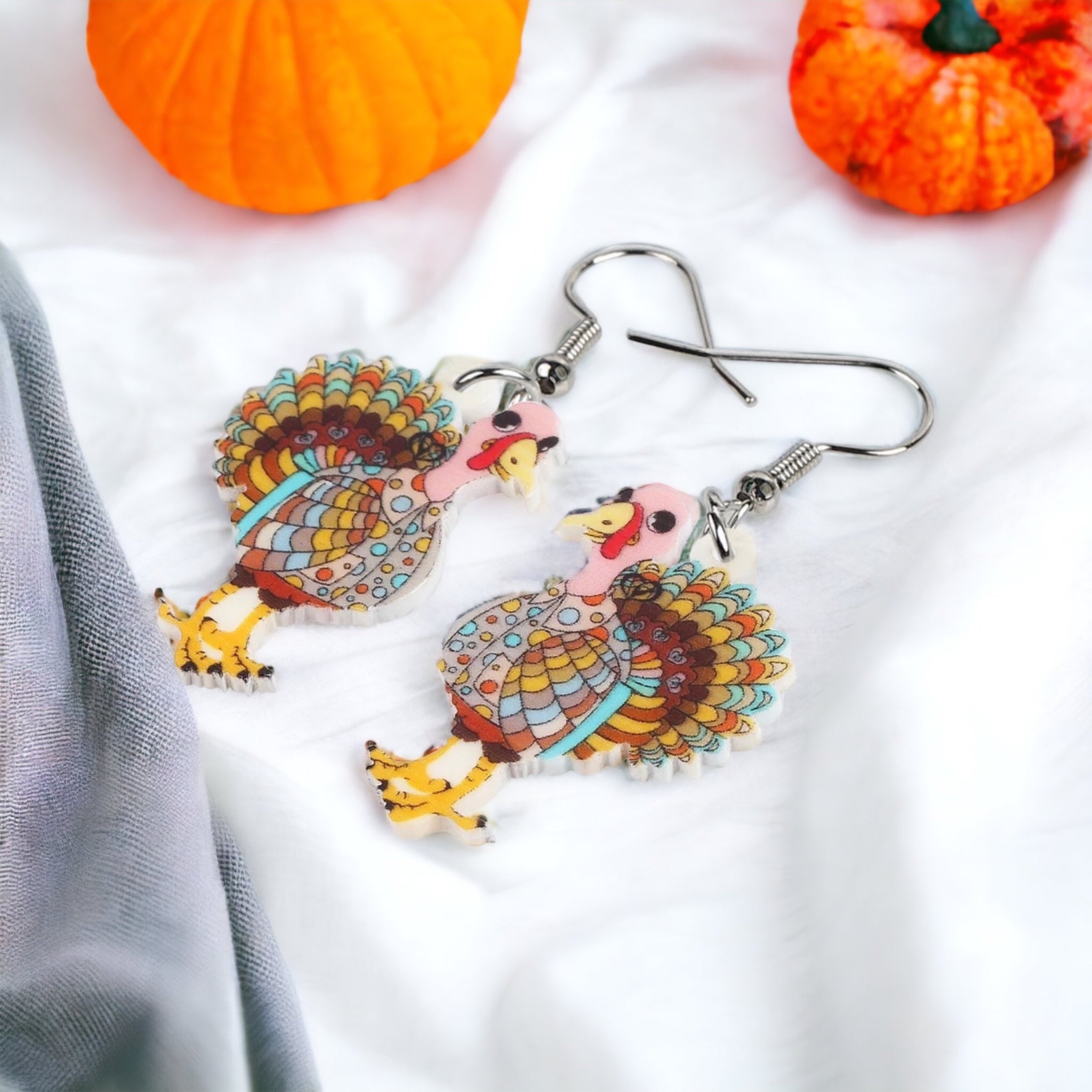 Groovy Gobbler Earrings – Retro Vibes for Turkey Day! 🦃 - Rhythms of Grace Creative