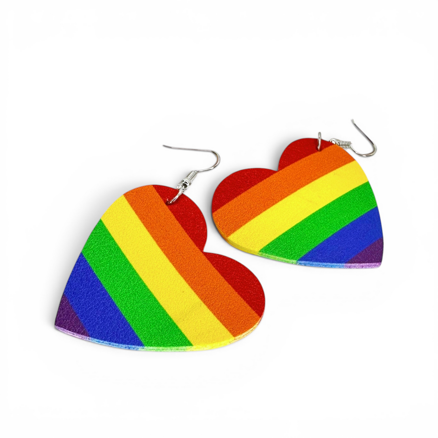 Rainbow Heart Dangle Earrings – Wear Your Pride! 🏳️‍🌈