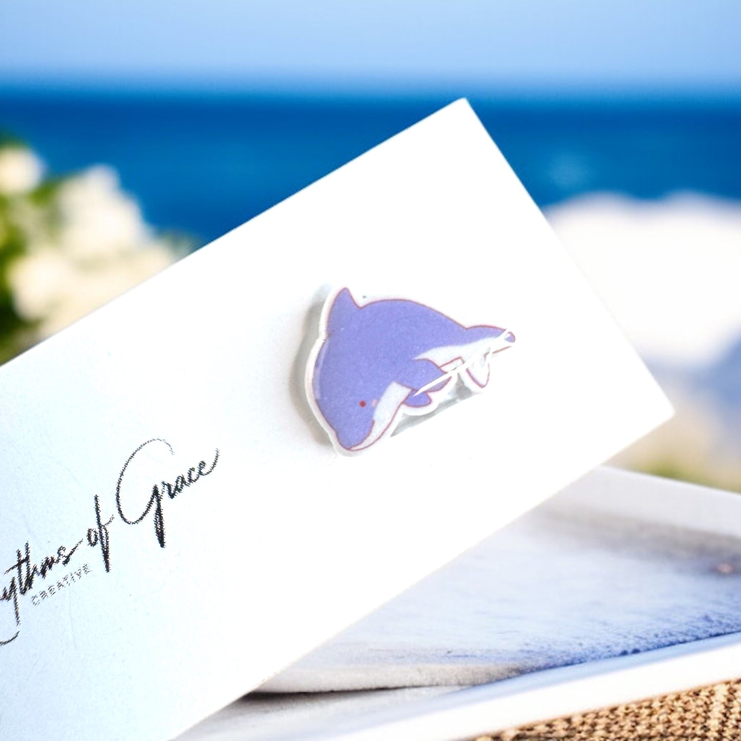 Make a Splash with Purple Dolphin Stud Earrings!