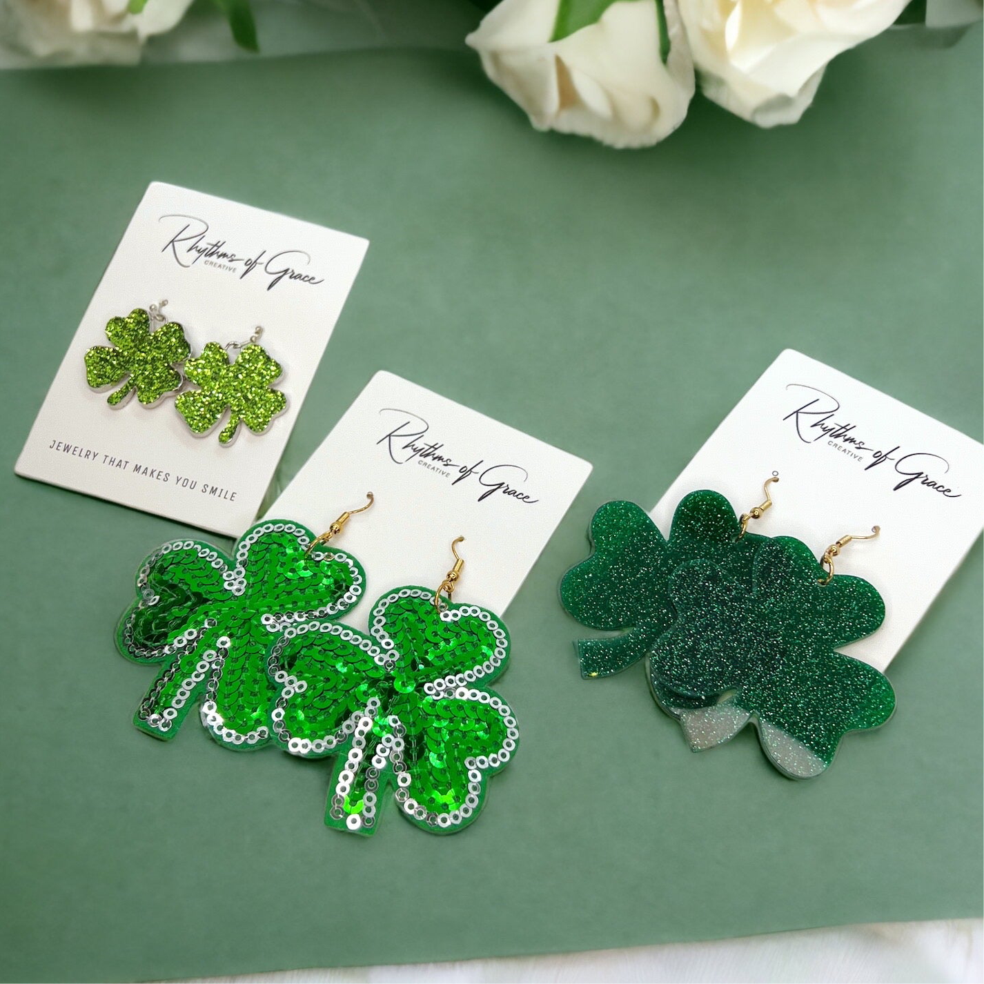 Lucky Shamrock Earrings - Your Perfect St. Patrick's Day Accessory! 🍀 - Rhythms of Grace Creative