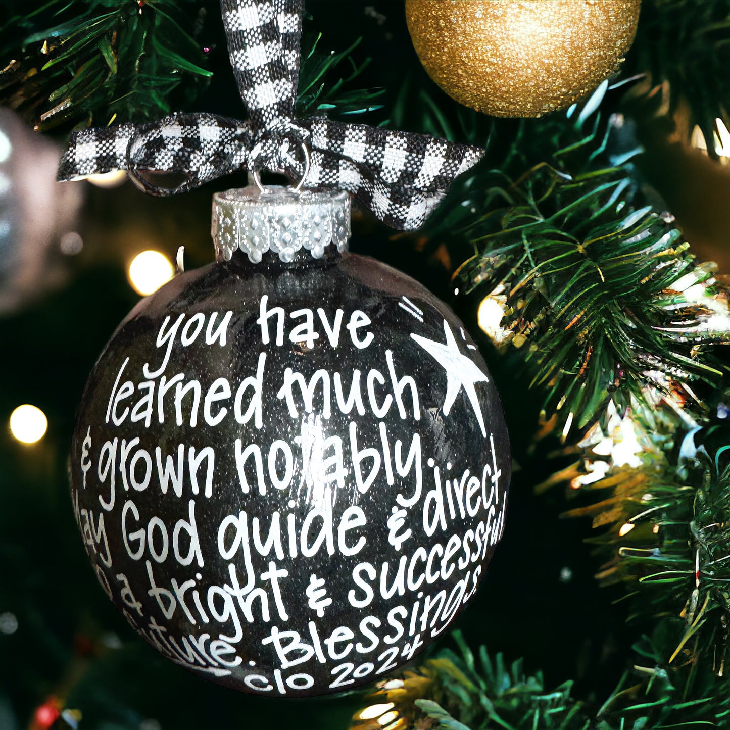 Christmas Ornament: Class of [YEAR] Graduate - Behind You, Before You, Around You, Within You