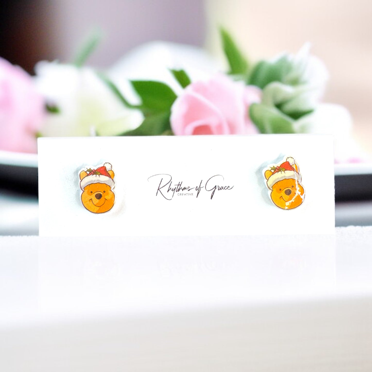 Festive Fun: Christmas Cartoon Ears Stud Earrings - Perfect for Holiday Cheer!