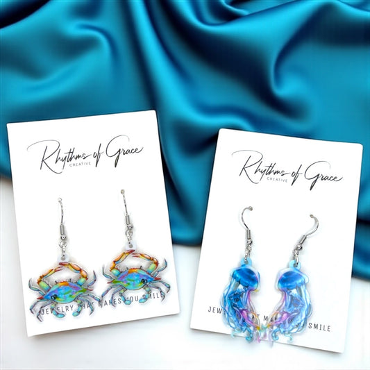 Seashore Earrings - Dive Into Ocean-Inspired Elegance! 🌊